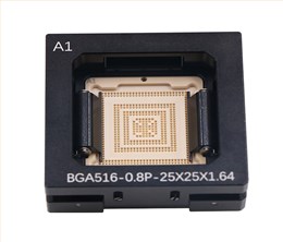 定制BGA516pin-0.8mm-25x25mm合金下压芯片测试座socket