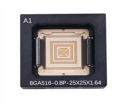 定制BGA516pin-0.8mm-25x25mm合金下压芯片测试座socket