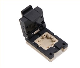 LGA28pin-0.8mm-9X9mm合金翻盖探针芯片测试座socket